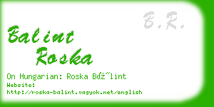 balint roska business card